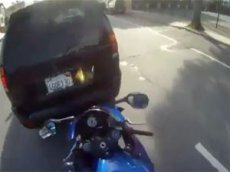 Камера на мотошлеме зафиксировала ДТП