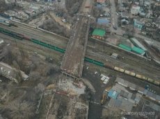 Снос виадука в Воронеже сняли на видео с высоты