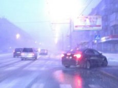 Снежная гроза напугала жителей Новосибирска