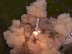 Дрон снял первый запуск новой ракеты Элона Маска