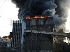 Пожар на ТЭС в Донбассе