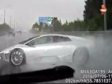 Авария Lamborghini в Подмосковье