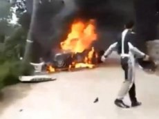 На автогонках в Испании штурман сгорел заживо в машине