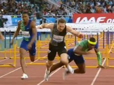 Россиянин выиграл, несмотря на падение, на этапе «Бриллиантовой лиги»