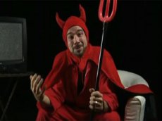 В США пирсингованный сатана рекламирует церковь