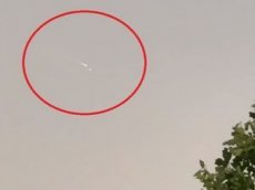 Падение российского военного спутника попало на видео