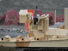Испытания российских военных роботов «Уран»