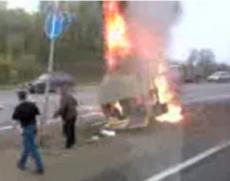 Трагедия в Подмосковье: перевернулась и загорелась маршрутка