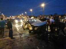 Самопроизвольное движение разводного моста привело к ДТП в Петербурге