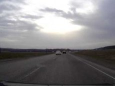 Пикап американки улетел в кювет после того, как она показала неприличный жест