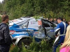 В Карелии на раллиболид влетел в зрительную зону