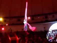 Падение воздушной гимнастки в цирке попало на видео