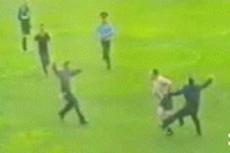 Сумасшедшие фанаты на футбольном поле