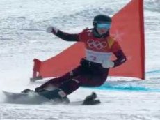 Белка «подрезала» сноубордистку на Олимпиаде