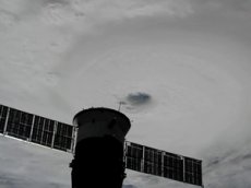 Мощный ураган «Харви» из космоса