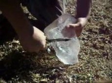 Как добыть огонь используя лёд