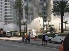 Обрушение 13-этажки в США попало на видео