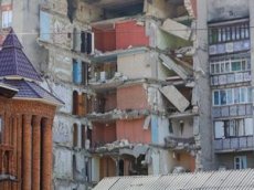 Обрушение части девятиэтажного дома в Молдавии