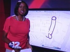 Телеведущая в прямом эфире нарисовала пенис