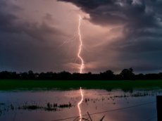 Как выглядит сильная гроза на Земле из космоса