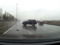 «Тройное сальто» иномарки на Пулковском шоссе