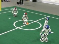 Видео финала чемпионата роботов по футболу RoboCup US Open 2009