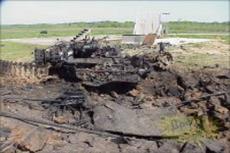 Подрыв боевого танка Т-72