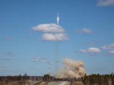 Видео удара молнии в ракету-носитель «Союз-2.1б»