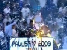 Во время чествования «Коринтианса» загорелся подиум