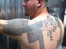 Мужчина набил на своем теле 15 тысяч URL-адресов