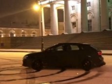 Мажор на Audi поздравил владельцев «кредитных тазов» с первым снегом