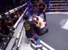Тайский боксёр отправил судью и соперника в нокдаун