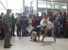 Женская драка на открытии мотосалона