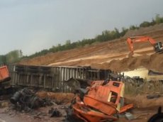 На трассе М-7 в Татарстане столкнулись грузовики