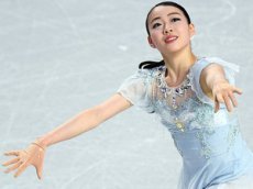 Японская фигуристка Рика Кихира показала каскад с тройным акселем