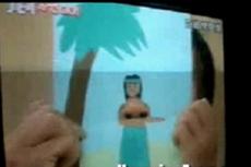 Японец развеселил телезрителей … носом!