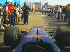 Видеоматериал с камеры на болиде Дэвида Култхарда в Москве