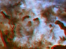 Пролет через космическую туманность в 3D