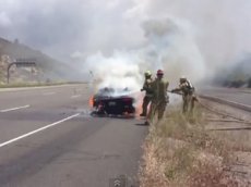 Lamborghini сгорел во время тест-драйва