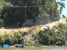 Падение в реку во время ралли