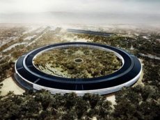Фанаты Apple засняли стройку гигантской "летающей тарелки"