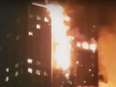 Пожар охватил 27-этажный дом в Лондоне