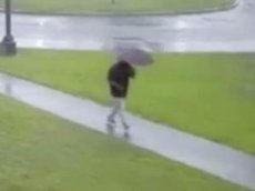 Гуляющий под зонтом мужчина чудом выжил после удара молнии