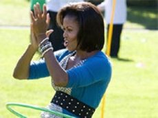 Мишель Обама занялась физкультурой перед Белым домом