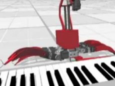 Робот учится играть на рояле
