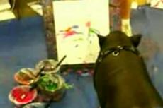 В США поросенок Смитфилд пишет картины