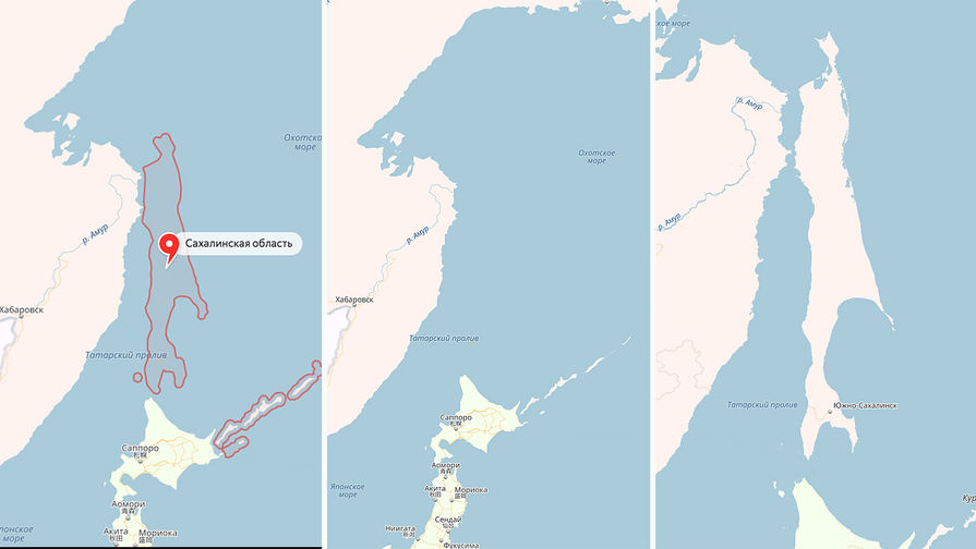 Карта сахалина подробная с дорогами и деревнями японская