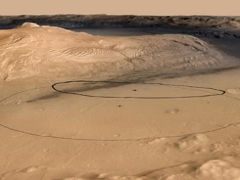 Марсоход "Любопытство" успешно приземлился на Марс и передал первые фото
