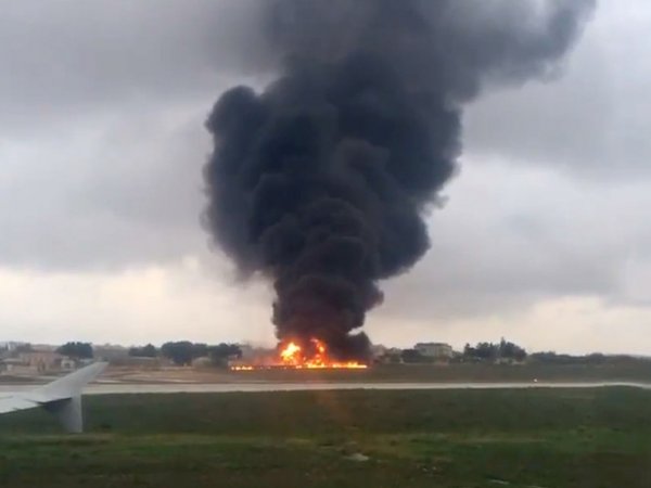 Крушение самолета на Мальте сняли на ВИДЕО