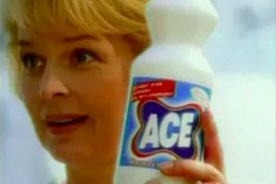 Реклама нулевых. Отбеливатель Ace реклама из 90-х.
